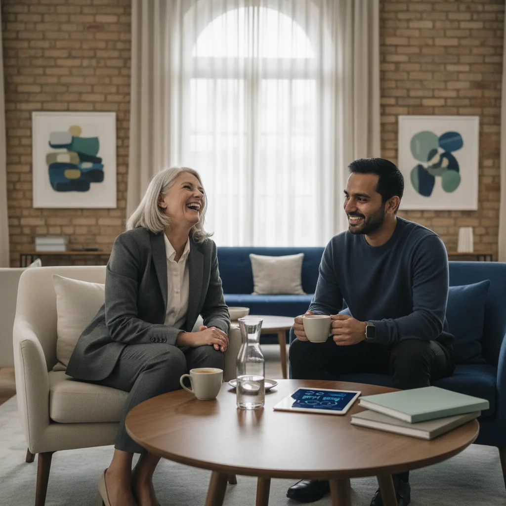 Editorial illustration representing all-on-4 dental implants