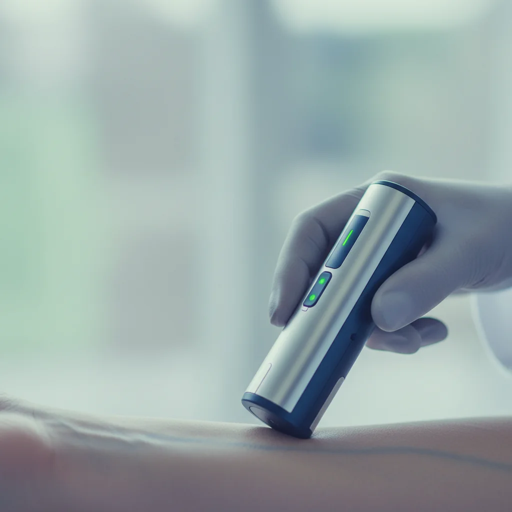 Editorial illustration representing microneedling