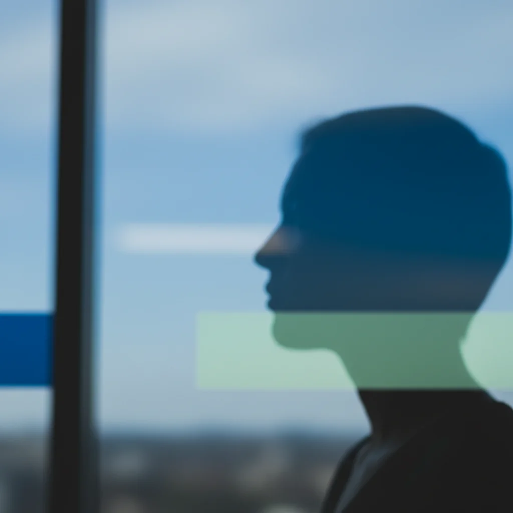 Editorial illustration representing septoplasty